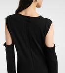 Длинное шерстяное платье с накидкой Rick Owens, черный - фото 6