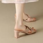 Шлепанцы женские Zhr, бежевый - фото 12