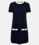 Кашемировое мини-платье Miu Miu, Bleu - фото