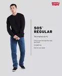Мужские джинсы 505 Regular Fit без стрейча Levi's, черный - фото 6