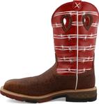 Ботинки Twisted X Men's 6" CellStretch Lacer Nano Safety Toe, Distressed Saddle & Ruby - фото 2