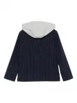 Блейзер в тонкую полоску с капюшоном TWINSET Kids, синий - фото 2