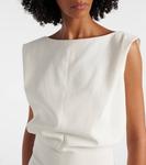 Мини-платье из хлопкового полотна Toma Khaite, Chalk - фото 4