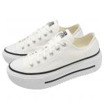 Кроссовки (WMNS) Converse Chuck Taylor Double Stack 'White' - фото 2