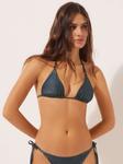 CALZEDONIA Топ бикини Triangle 'GLOWING PYTHON' в цвете Night Blue - фото 5