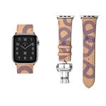 Vobafe Часы Strap Apple Compatibility Cowhide Leather Material 43mm, Imported Swift cowhide ★ brown - фото 2