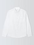 Слим фит хлопковая оксфордская рубашка John Lewis, White - фото 4