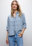 Блуза Street One Button-down blouse, Blau/Light-Blue Denim - фото