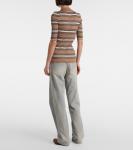 Свитер-поло из хлопковой смеси Prada, Camello - фото 3