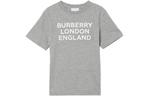 Футболка детская Burberry с логотипом, серый - фото