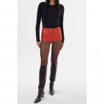 Аннаиз | Кожаные шорты Lamarque, малиновый - фото