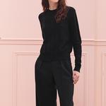 Свитер женский Hermes с круглым вырезом, черный - фото 4