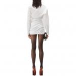 Асимметричное мини-платье Alexander Wang, белое - фото 4