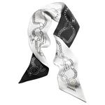 CHANEL Шелковый шарф унисекс белый - фото 2