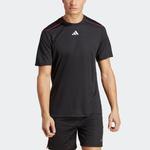 Футболка Adidas Workout Base Logo Tee 'Black Transparent', черный - фото 2