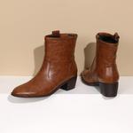 Женские ретро-ботильоны с острым носком Klarmar, Brown 3 - фото 6