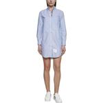 Футболка-платье с отделкой Rwb THOM BROWNE, синяя - фото 3