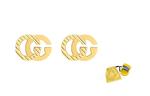 GUCCI 18kt Yellow Gold Interlocking G серьги - фото