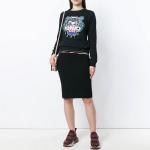 Толстовка женская Kenzo, черный / белый / синий - фото 3