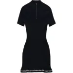 Мини-платье с ребристым логотипом Alexander Wang, черный - фото 6