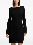 Платье мини с длинными рукавами Guess Usa, черный - фото