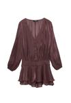Платье PULL&BEAR SHIMMERY RUFFLE , Dark Red - фото 8