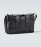 Сумка через плечо Intreccio из кожи Cassette Bottega Veneta, Black-Silver - фото 5