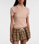 Кашемировый поло свитер Miu Miu, Cipria - фото 3