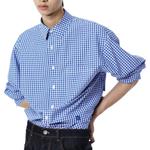 Клетчатая рубашка в стиле Gingham Check ADER ERROR, синий - фото 7