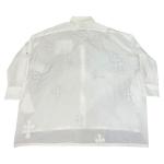 Рубашка Chrome Hearts Leather Cross Patch Button Up Shirt, White - фото 2