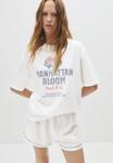 Футболка PULL&BEAR MANHATTAN BLOOM , White - фото