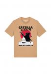 Футболка с принтом CATZILLA watapparel, бежевый - фото 4