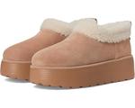 Женские клоги Stuart Weitzman Socharming Shearling Flatform, New Camel/Cream - фото