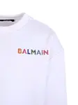 Толстовка, украшенная стразами Balmain Kids, белый - фото 3