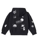 Худи из хлопковой смеси с принтом Marley Molo, черный - фото 4