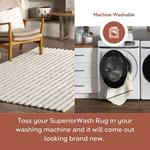 Ковер Kai Stripe из искусственного меха кролика, пригодный для машинной стирки Nuloom, бежевый, 77x305 см - фото 13