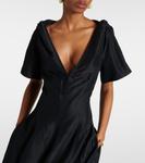 Платье миди с вырезом Bottega Veneta, черный - фото 4