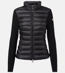 Пуховик с логотипом Moncler, черный - фото