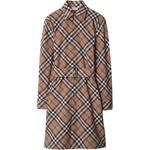 Платье в клетку Burberry, коричневый - фото