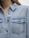 Платье-рубашка VERO MODA Jennie, Blue denim/Light blue - фото 4