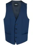 Однобортный жилет BOSS, синий - фото