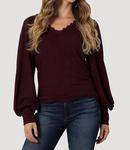 Фиолетовый топ с ретро-рукавами-фонариками Wrangler - фото