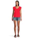 Футболка Mod-o-doc Cap Sleeve Scoop Neck Tee, Rich Apple - фото 5