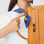 Шёлковый платок женский синий HERMES - фото 2