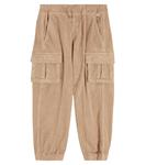 Брюки карго из хлопкового вельвета Il Gufo, коричневый - фото