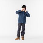 Детская трёхслойная трекинговая куртка Quechua NH100 коричнево-синяя - фото 8