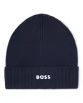 Детская шапка из полиэстера BOSS Kidswear, черный - фото