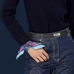 HERMES Шёлковый шарф, Blue - фото 6