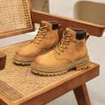 Мартин Бот Унисекс JIETEGONGYANG, Земляно-желтый на флисовой подкладке - фото 8