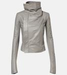 Кожаная байкерская куртка Rick Owens, Washed Indigo - фото